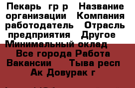 Пекарь– гр/р › Название организации ­ Компания-работодатель › Отрасль предприятия ­ Другое › Минимальный оклад ­ 1 - Все города Работа » Вакансии   . Тыва респ.,Ак-Довурак г.